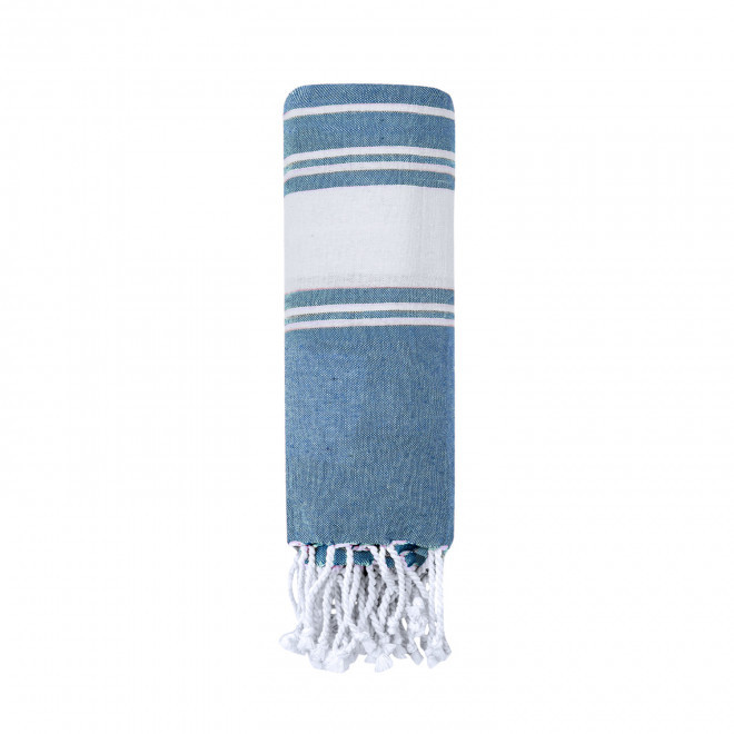 PAREO/FOUTA PERSONNALISABLE 'HORTENSE 180 P.RAYURES' - bleu clair