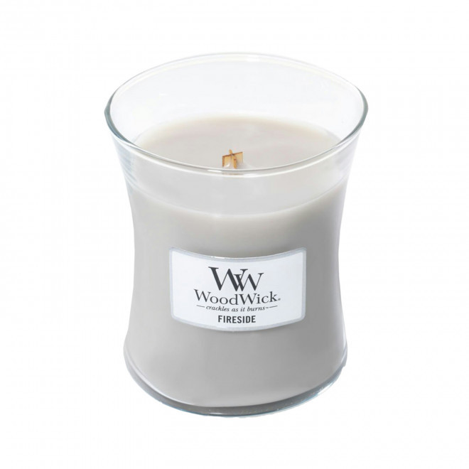 BOUGIE PARFUMEE MECHE BOIS  'WOODWICK' - au coin du feu