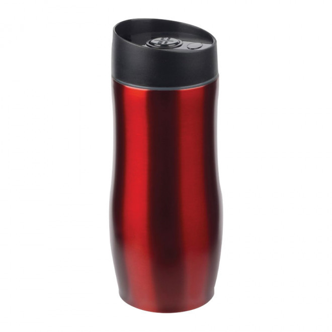 MUG ISOTHERME PUBLICITAIRE EN INOX 'FULTON' - rouge