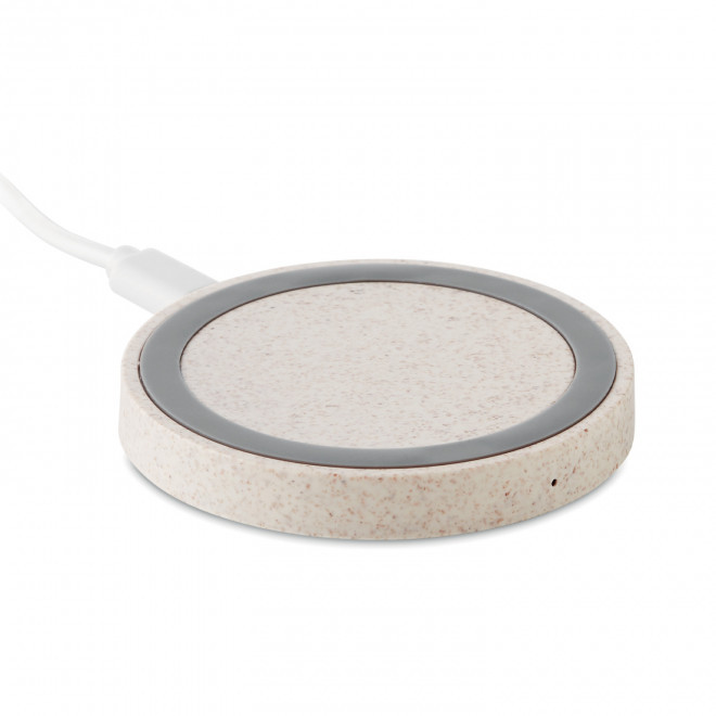 CHARGEUR PERSONNALISABLE INDUCTION 5W 'STREAM BLE' - beige
