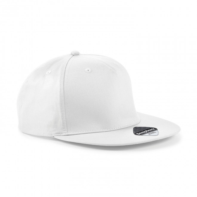 CASQUETTE SNAPBACK PERSONNALISABLE 'FLAT PEAK' - blanc