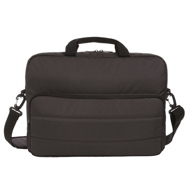 SACOCHE PUBLICITAIRE POUR ORDINATEUR 15.6" IMPACT® EN RPET AWARE 'ESPOO' - noir