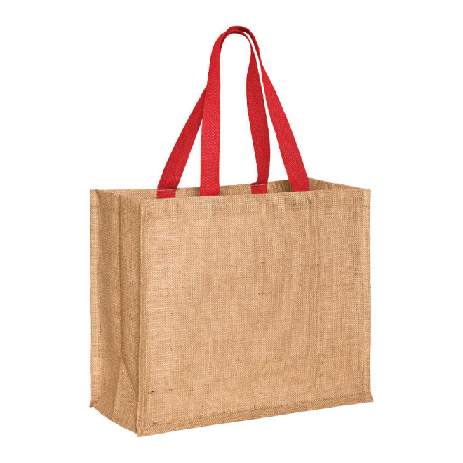 CABAS PUBLICITAIRE EN JUTE 'PAROS' - rouge