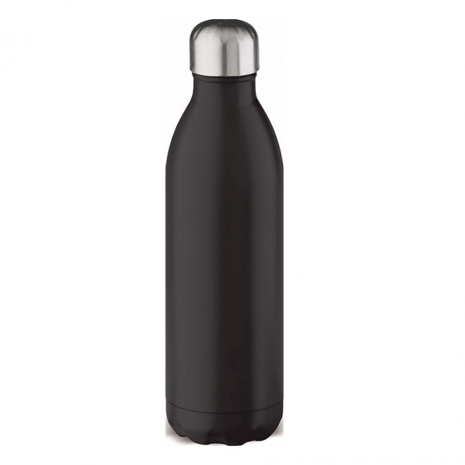 BOUTEILLE ISOTHERME PERSONNALISABLE EN INOX 1L 'ASTRIO' - noir
