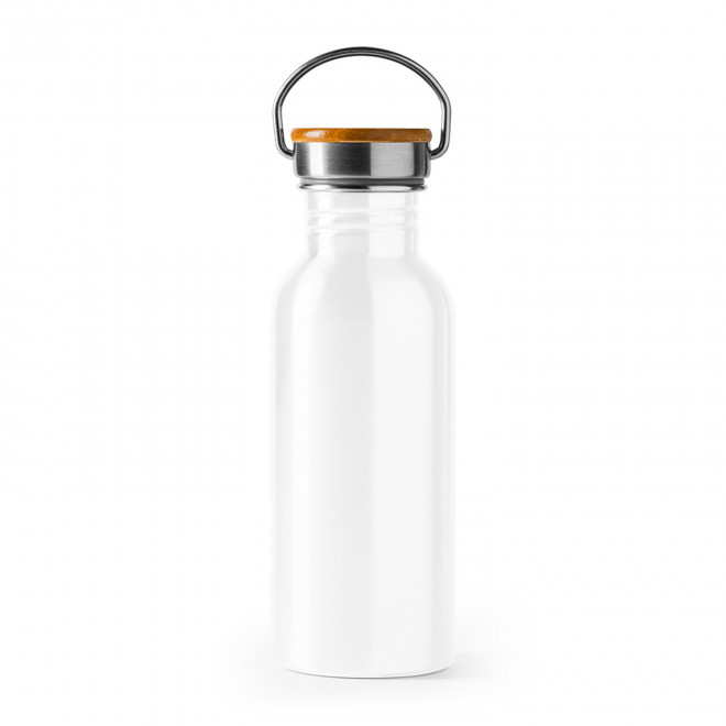 GOURDE PUBLICITAIRE EN INOX 620ML 'CHEDDY COLOR' - blanc