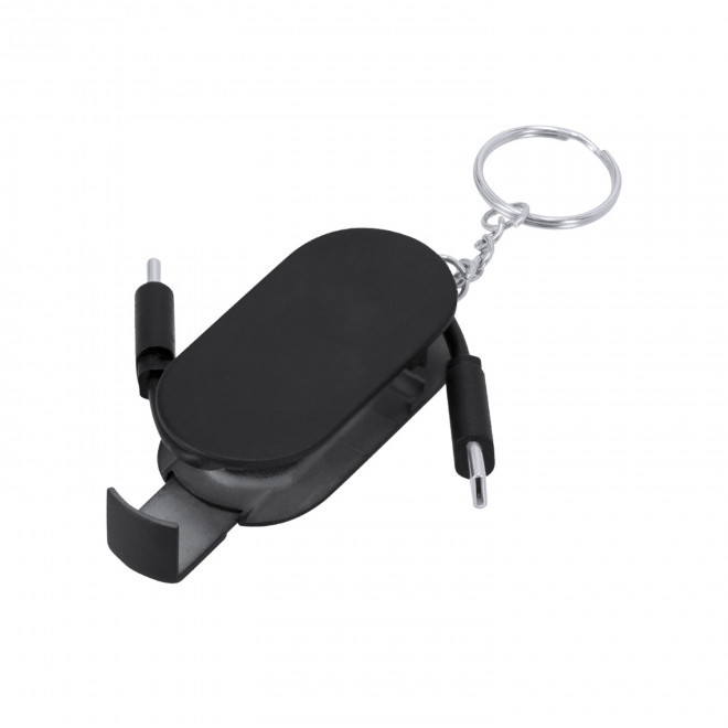 CABLE SUPPORT TELEPHONE PERSONNALISABLE 'SUTRIO' - noir