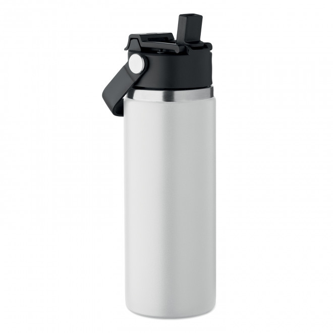 GOURDE ISOTHERME PAILLE 500ML 'FRAG POIGNEE' - blanc