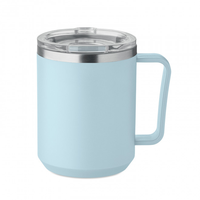 MUG NOMADE 400ML PERSONNALISABLE 'TOODI POIGNEE RECYCLE' - bleu clair