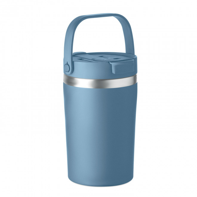 MUG ISOTHERME 350 ML PERSONNALISABLE 'MALTEAS POIGNEE' - bleu petrole