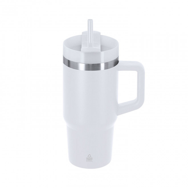 MUG ISOTHERME 450ML PERSONNALISABLE 'MUGLOT' - blanc