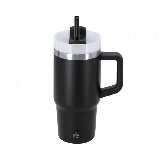 MUG ISOTHERME 450ML PERSONNALISABLE 'MUGLOT' - noir