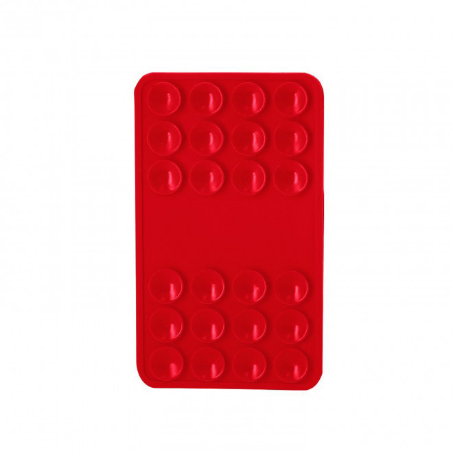 SUPPORT TELEPHONE VENTOUSE PERSONNALISABLE 'PATOUCHE' - rouge