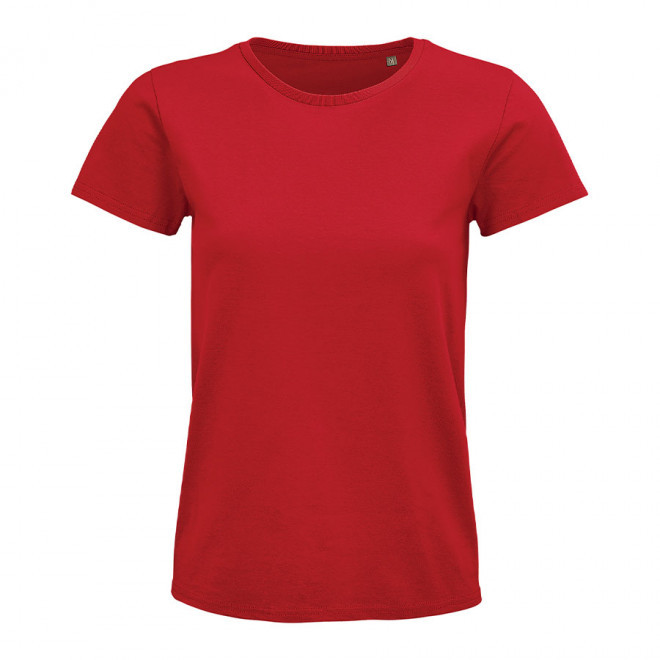 TEE-SHIRT PUBLICITAIRE FEMME BIO COLORE 'PIONEER' 175 GR/M² - rouge