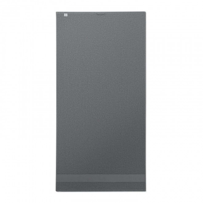 SERVIETTE EPONGE PERSONNALISABLE 'ISLAND BIO 70x140' - gris