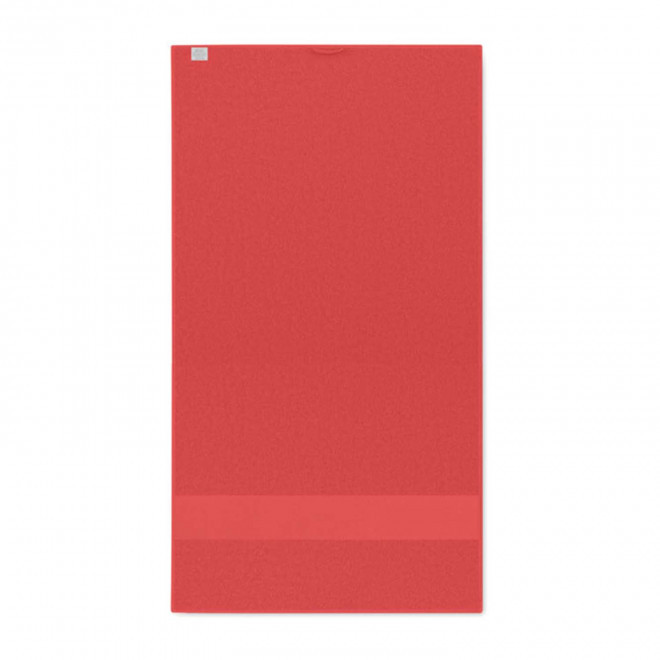 SERVIETTE EPONGE PERSONNALISABLE 'ISLAND BIO 30x50' - rouge