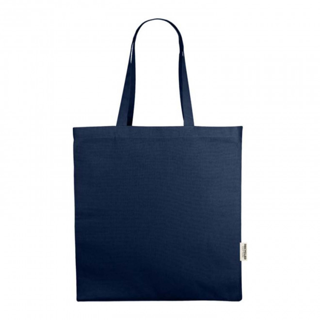 SAC COTON SOUFFLET RECYCLE PERSONNALISABLE 'FABIO RECYCLE' - marine