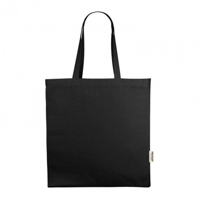 SAC COTON SOUFFLET RECYCLE PERSONNALISABLE 'FABIO RECYCLE' - noir