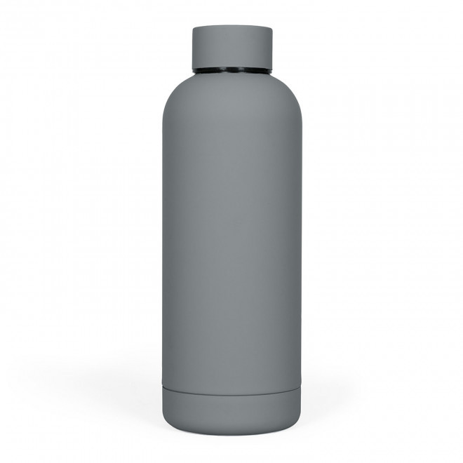 BOUTEILLE ISOTHERME PERSONNALISABLE SOFT TOUCH 500 ML 'SPAZIO PASTEL' - gris