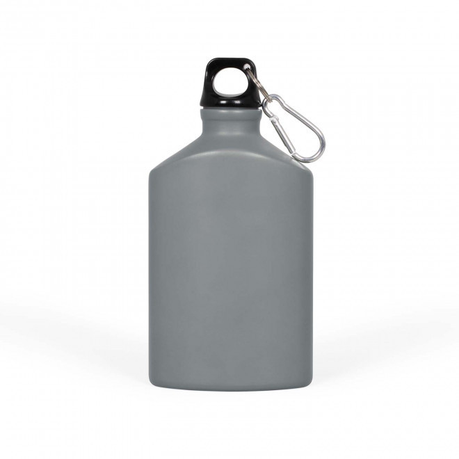 GOURDE MOUSQUETON ALU PERSONNALISABLE 500ML 'BINKA' - gris