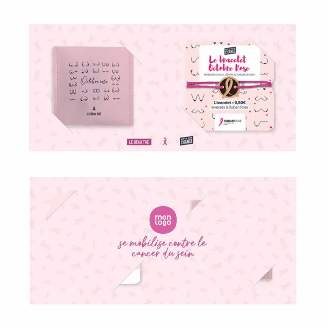 CARTE A INFUSER PERSONNALISABLE OCTOBRE ROSE LE BEAU THE - rose clair