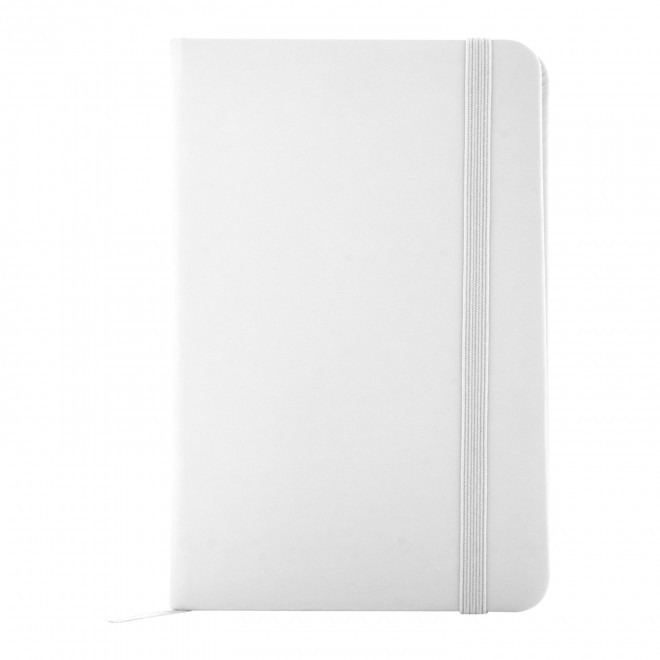 CARNET A6 EN PU RECYCLE PERSONNALISABLE 'LUGGATE' - blanc