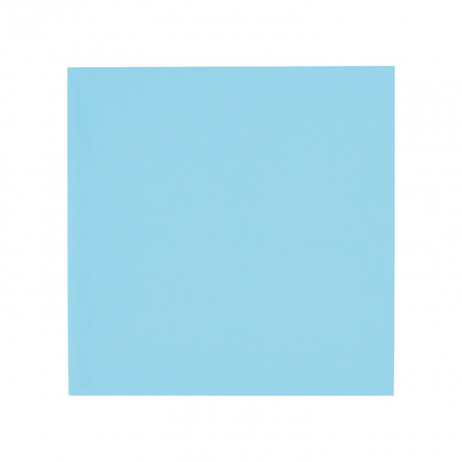 SERVIETTE COCKTAIL PERSONNALISEE 25X25 'NAPKIN COLOR' - bleu clair