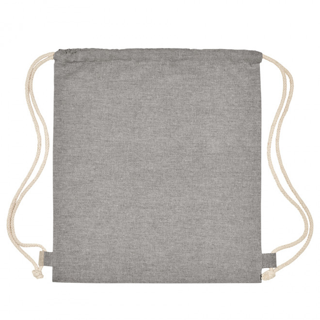 SAC A DOS PERSONNALISABLE EN COTON RECYCLE 'IPORA' - gris chiné