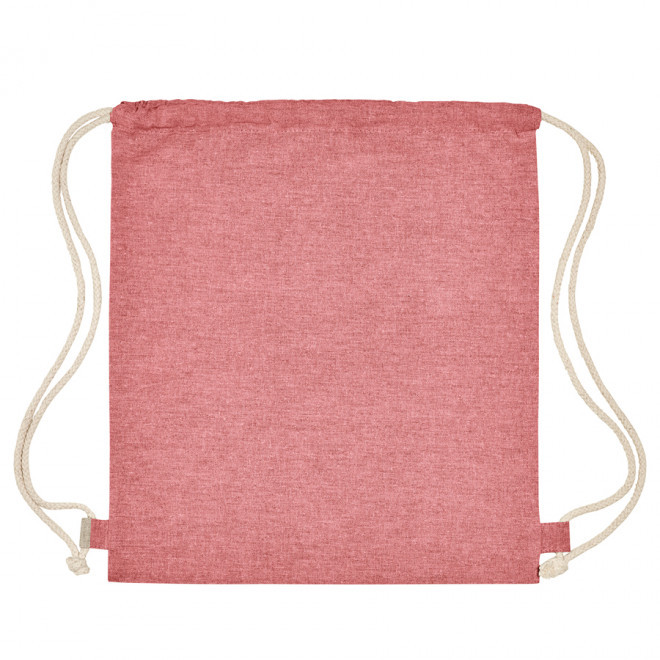 SAC A DOS PERSONNALISABLE EN COTON RECYCLE 'IPORA' - rouge chiné