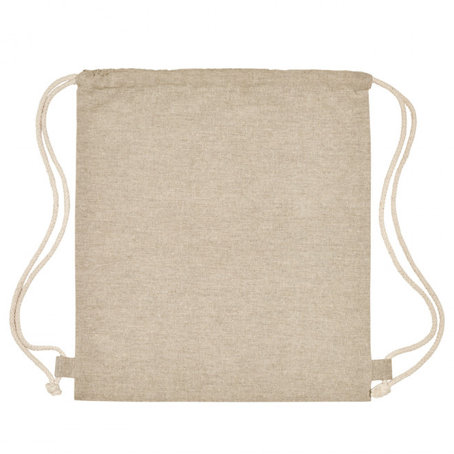 SAC A DOS PERSONNALISABLE EN COTON RECYCLE 'IPORA' - mastic