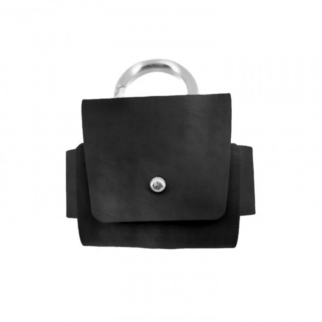 ETUI AIRPODS PERSONNALISABLE CUIR RECYCLE 'ROVER PRO' - anthracite