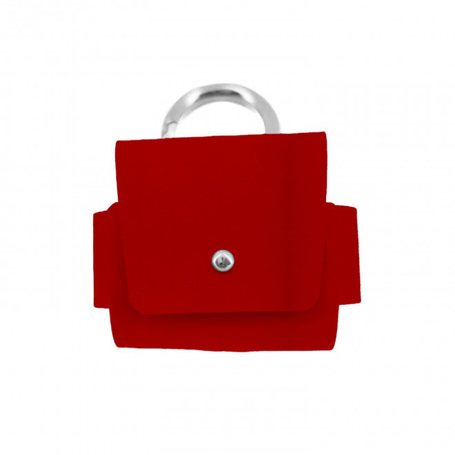 ETUI AIRPODS PERSONNALISABLE CUIR RECYCLE 'ROVER PRO' - rouge