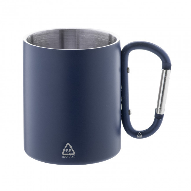 MUG MOUSQUETON PERSONNALISABLE 'MACKENZA COLOR  RECYCLEE' - bleu