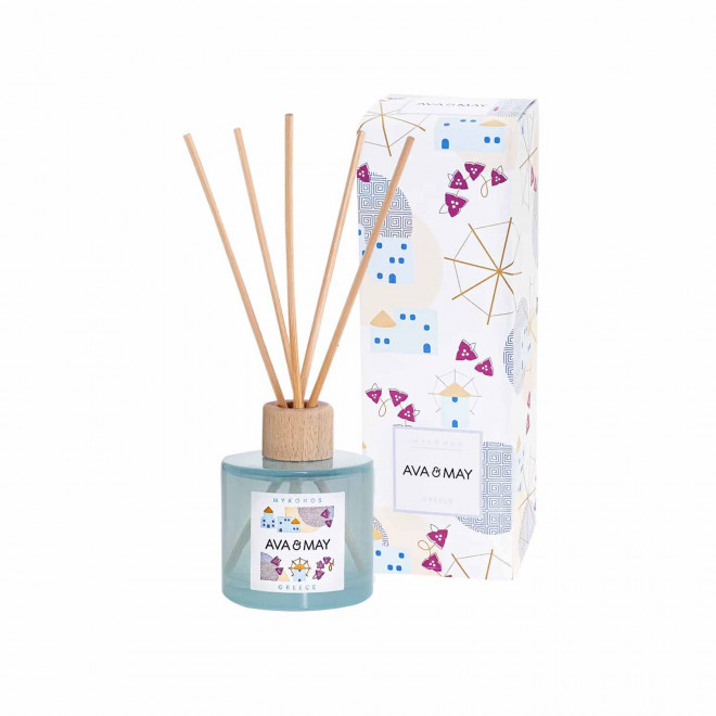 DIFFUSEUR DE PARFUM PERSONNALISE BOUCHON BOIS 'AVA MAY' - mykonos