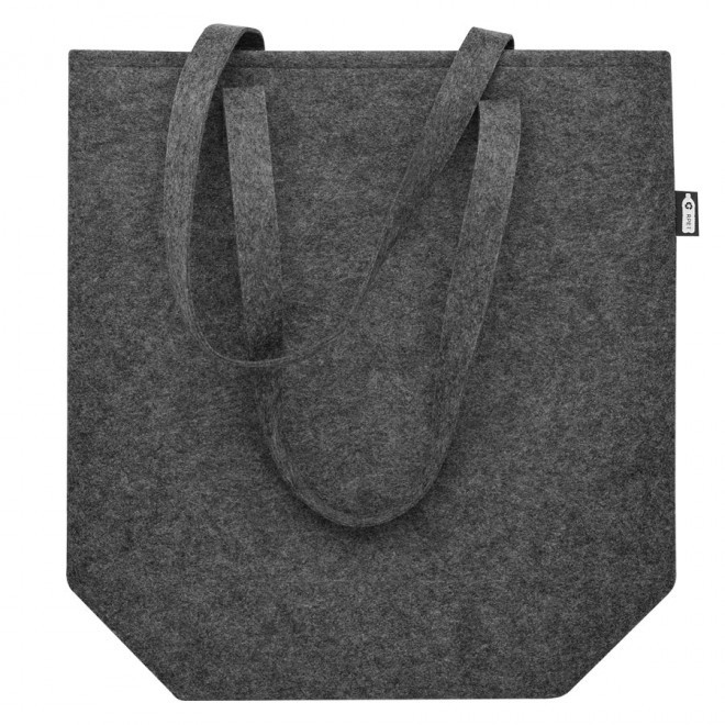 SAC SHOPPING FEUTRINE PUBLICITAIRE EN RPET 'NEUKY' - gris foncé