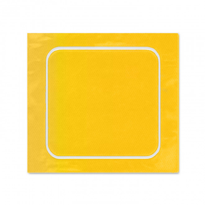 AUTOCOLLANT PERSONNALISE A LA FORME 3x3 'TROKOUL' - jaune or