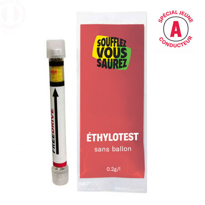 ÉTHYLOTEST PERSONNALISÉ SANS BALLON 'DRIVESAFE' - 0.2g/l