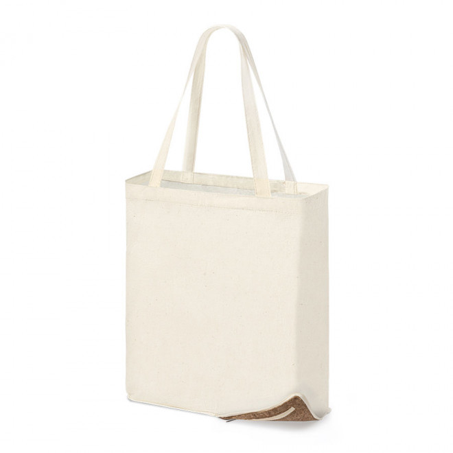 SAC SHOPPING PLIABLE PERSONNALISABLE EN COTON ET LIEGE 'NAIROBI' - naturel
