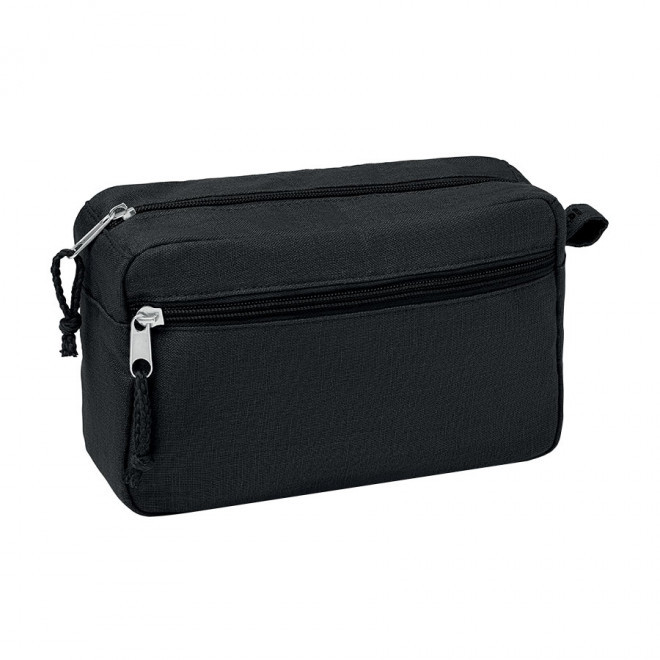 TROUSSE DE TOILETTE PUBLICITAIRE EN CHANVRE 'JEANNETTE' - noir