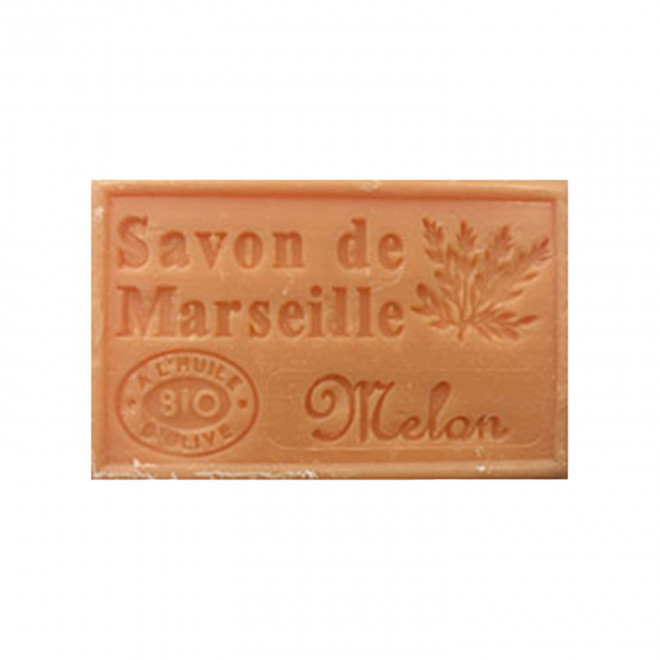 SAVON DE MARSEILLE PERSONNALISE 125GR 'OLIVIA' - melon