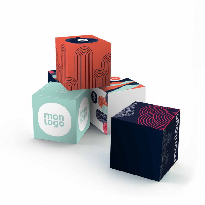 POUF PERSONNALISÉ CUBE MOUSSE 'CUBIQUE' - 40 cm