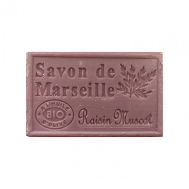 SAVON DE MARSEILLE PERSONNALISE 125GR 'OLIVIA' - raisin muscat