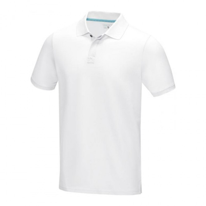 POLO PUBLICITAIRE HOMME COTON BIO 220 GR/M² 'ASKJA' - blanc