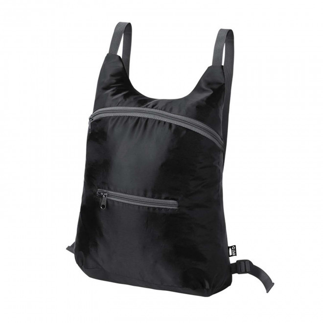 SAC A DOS PLIABLE RPET PERSONNALISABLE 'SIGNO RPET' - noir