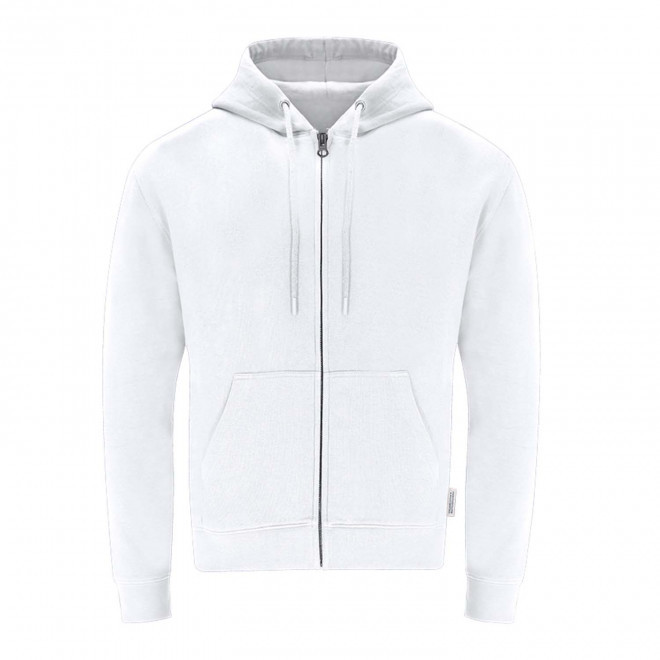 SWEAT ZIPPE PERSONNALISABLE 'MORALIE BIO' - blanc