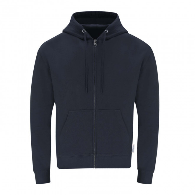 SWEAT ZIPPE PERSONNALISABLE 'MORALIE BIO' - bleu marine