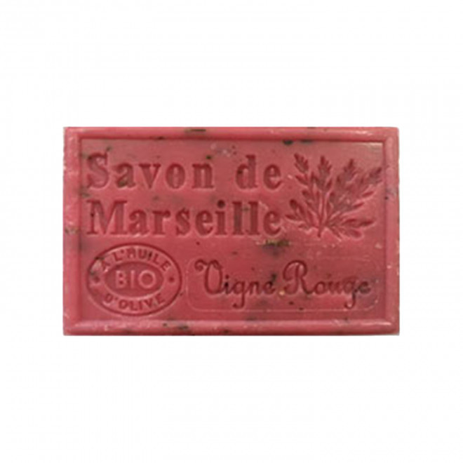 SAVON DE MARSEILLE PERSONNALISE 125GR 'OLIVIA' - vigne rouge