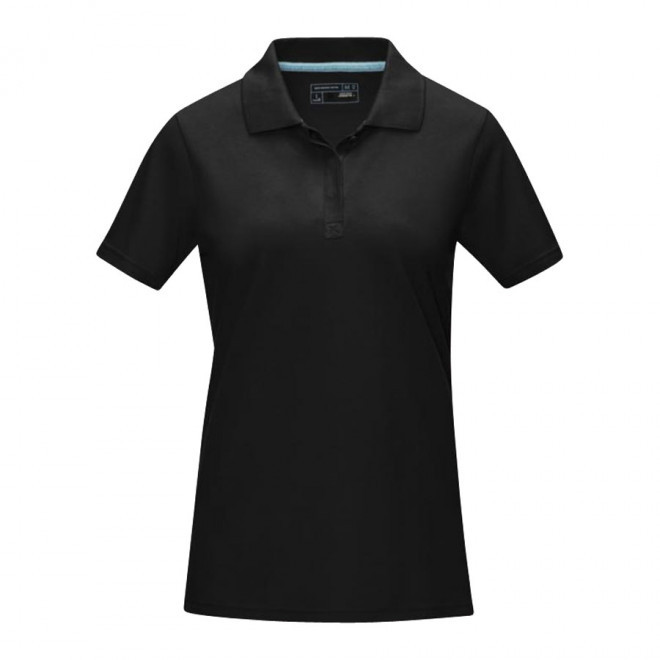 POLO PUBLICITAIRE FEMME COTON BIO 220 GR/M² 'ASKJA' - noir