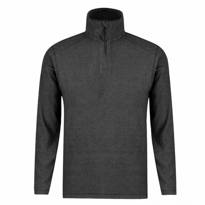 POLAIRE DEMI-ZIP 160G PERSONNALISABLE 'KURSA' - noir