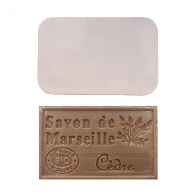 SET PERSONNALISABLE SAVON ET BOITE METAL 'OLIVIA BOITE' - cèdre