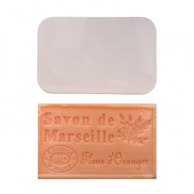 SET PERSONNALISABLE SAVON ET BOITE METAL 'OLIVIA BOITE' - fleur d'oranger
